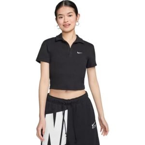 Nike Sportswear Essential Women's Short-Sleeve Polo T-SHIRT Material composition