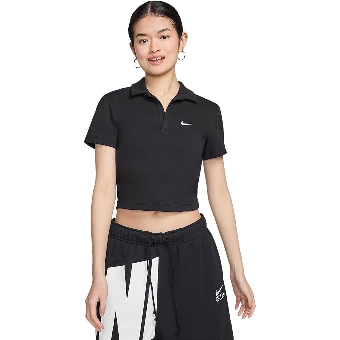 Nike Sportswear Essential Women's Short-Sleeve Polo T-SHIRT Material composition