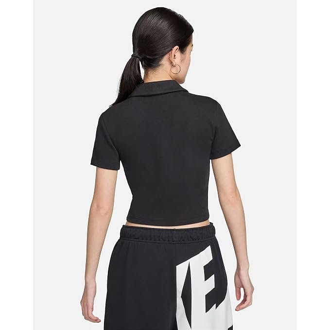 Nike Sportswear Essential Women's Short-Sleeve Polo T-SHIRT Material composition - Image 4